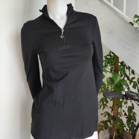 Black Long Sleeve Fitted Body Top - Picture 1 of 11